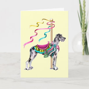 Great Dane Merle Carousel UC - Customized Card