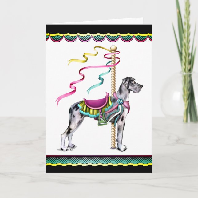 Great Dane Merle Carousel UC - Customized Card (Front)