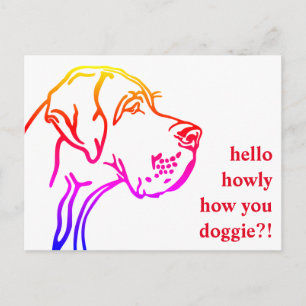 Great Dane Messages Postcard