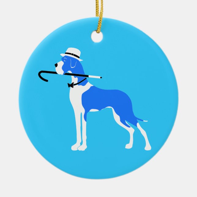 Great Dane Mister Ceramic Ornament (Front)