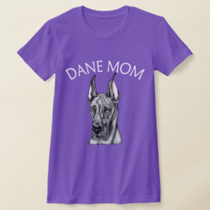 Great Dane Mom Black T-Shirt
