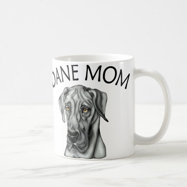 Great Dane Mom Black UC Coffee Mug (Right)