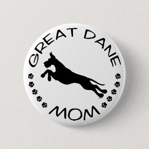 Great Dane Mom Jumper 2 Inch Round Button