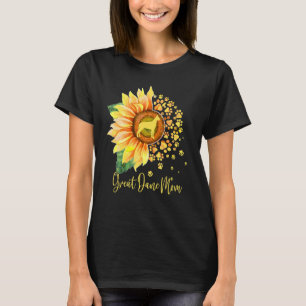 Great Dane Mom Sunflower Dog Paw Mother s Day 2023 T-Shirt