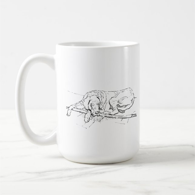 Great Dane Mug – Minimalist Dog Coffee Mug (Left)