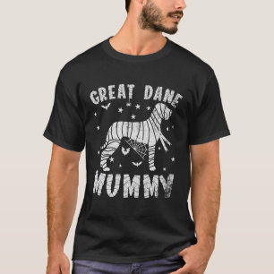 Great Dane Mummy Halloween T-Shirt