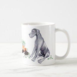 Great Dane Naughty Pup Blue UC Coffee Mug