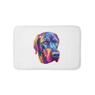 Great Dane Neon Design   Bath Mat