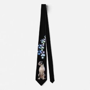 Great Dane on black Tie