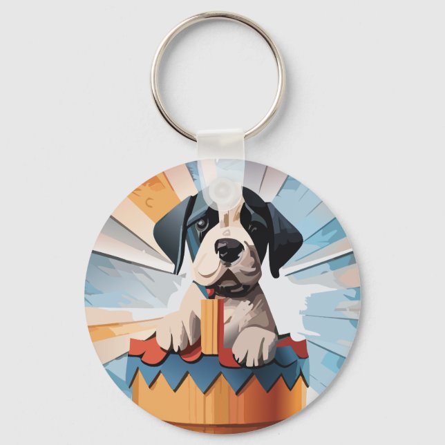 Great Dane Owner Keychain (Front)