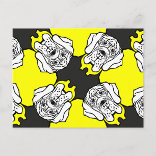 Great Dane Pattern Heads Postcard
