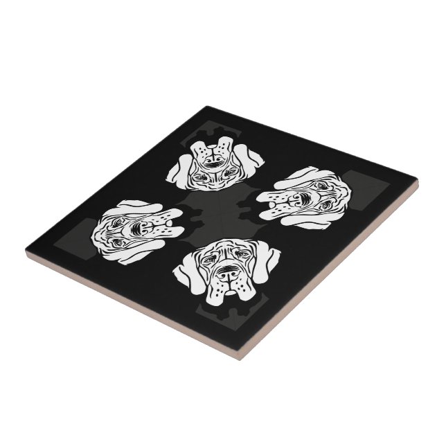 Great Dane Pattern Heads Tile (Side)