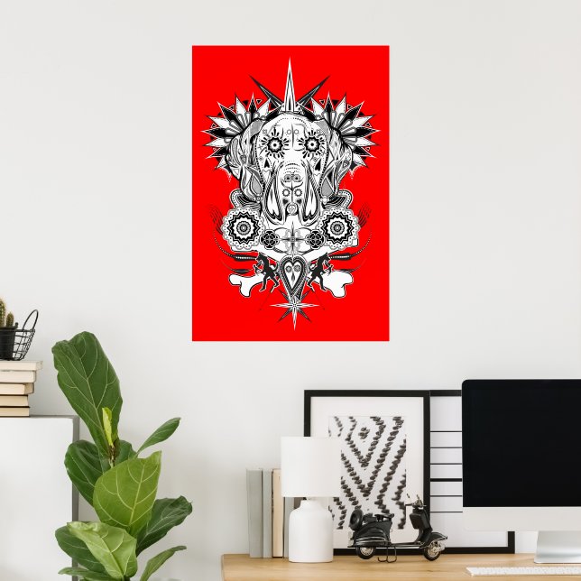 Great Dane pattern poster (Home Office)