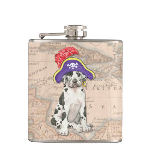 Great Dane Pirate Hip Flask