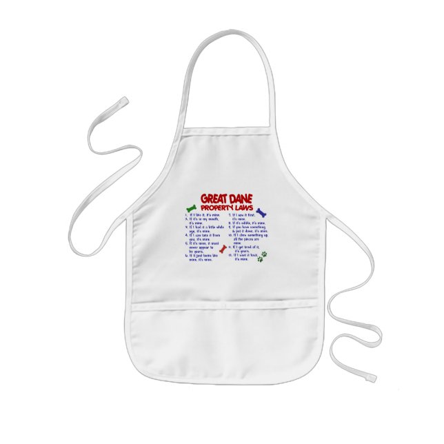 GREAT DANE Property Laws 2 Kids Apron (Front)