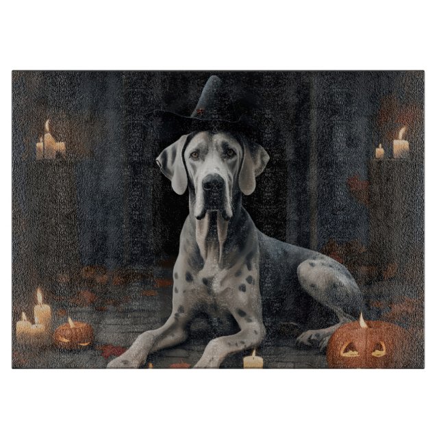 Great Dane Pumpkins Halloween Scary Flip Cutting Board (Front)