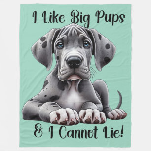Great Dane Puppy  Fleece Blanket