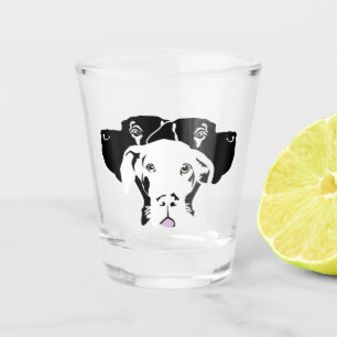 Great Dane Puppy with Stars Shot Glass