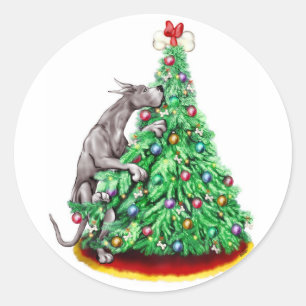 Great Dane Reach Goals Black Classic Round Sticker