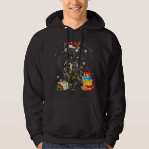Great Dane Reindeer Christmas Lights Funny Dog Xma Hoodie