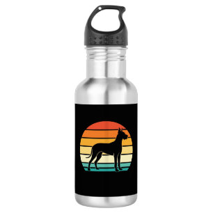 Great Dane Retro Sunset Dog Silhouette 532 Ml Water Bottle