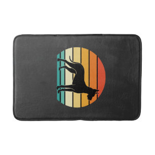 Great Dane Retro Sunset Dog Silhouette Bath Mat