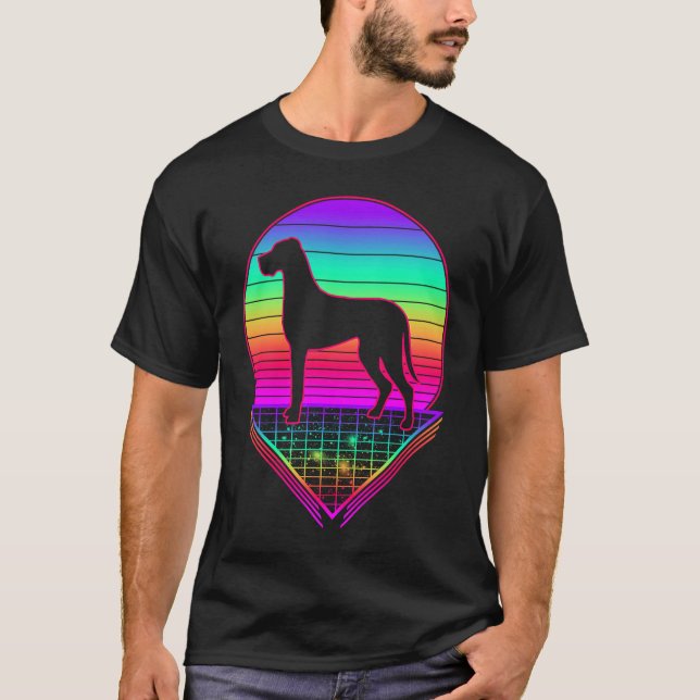 Great Dane Retro Vintage 80s  Dog T-Shirt (Front)