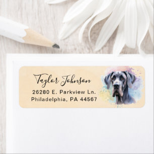 Great Dane Return Address Label