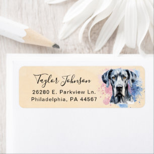 Great Dane Return Address Label