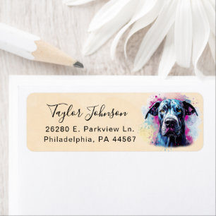 Great Dane Return Address Label