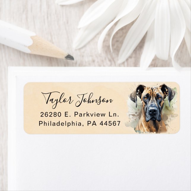 Great Dane Return Address Label (Insitu)