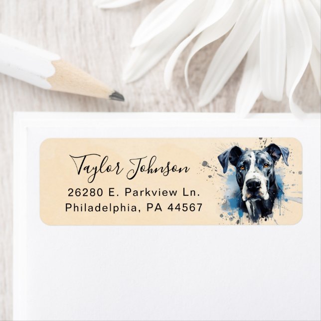 Great Dane Return Address Label (Insitu)