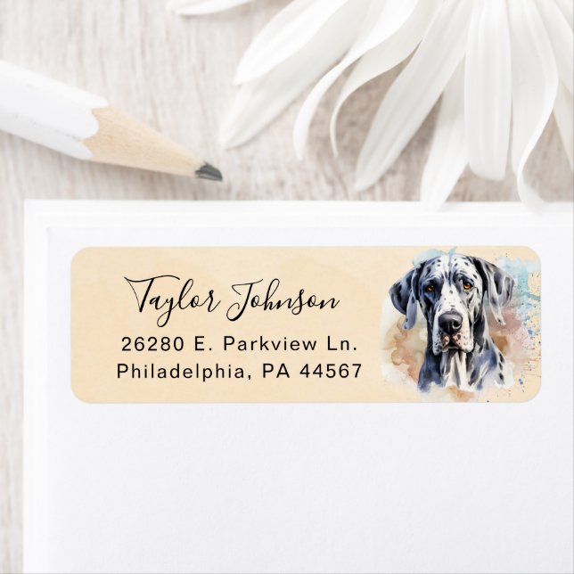 Great Dane Return Address Label (Insitu)