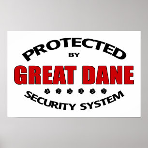Great Dane Security Poster