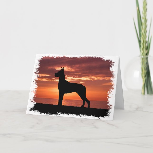 Great Dane Sienna Sunset Card (Front)
