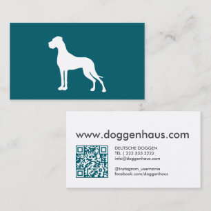 Great Dane silhouette Business Card