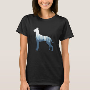 Great Dane Silhouette Dog Outdoor Nature T-Shirt