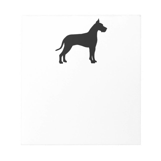 Great Dane Silhouette Notepad (Front)