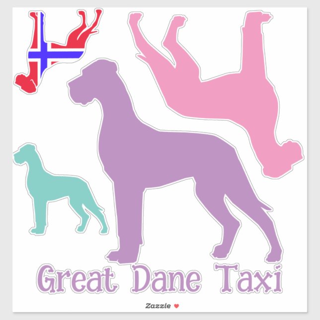 Great Dane Silhouette transparent Sticker (Sheet)