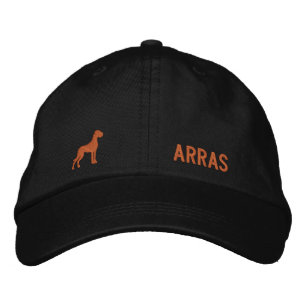 Great Dane Silhouette with Name Embroidered Hat