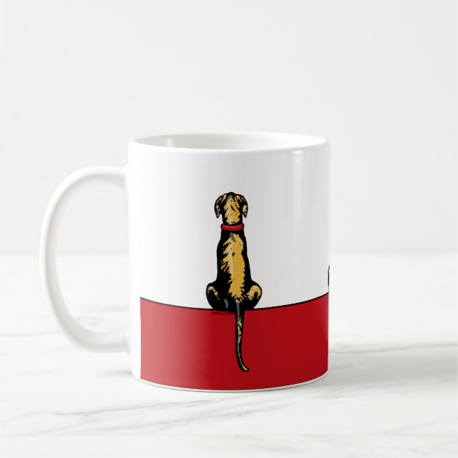 Great Dane Sit Brindle UC Coffee Mug (Left)