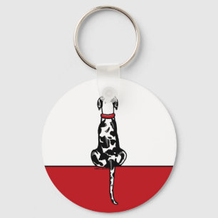 Great Dane Sit Harle UC Keychain