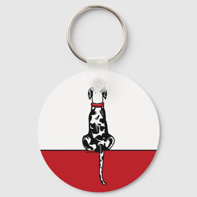 Great Dane Sit Harle UC Keychain (Front)