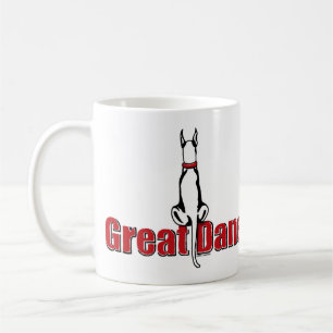 Great Dane Sit White Coffee Mug