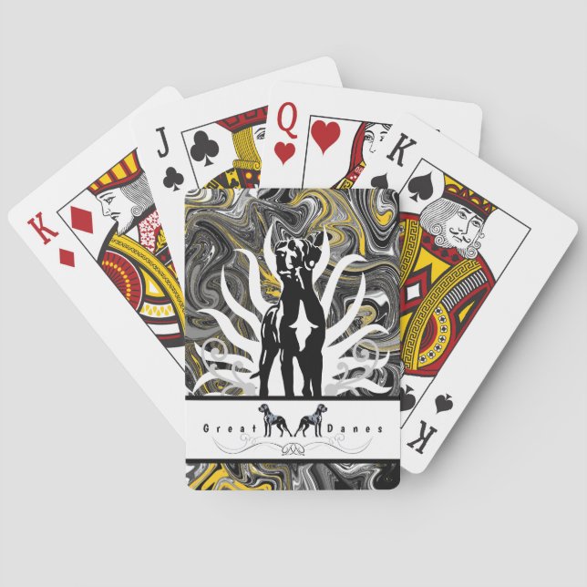 Great Dane special playing cards personalized (Back)