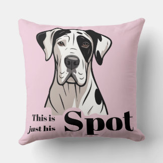 Great Dane Spot  Throw Pillow