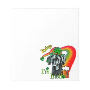 Great Dane St Patricks Day Notepad