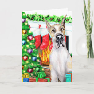 Great Dane Stockings Fawnequin Holiday Card