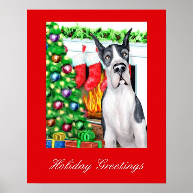 Great Dane Stockings Mantle Poster (Front)