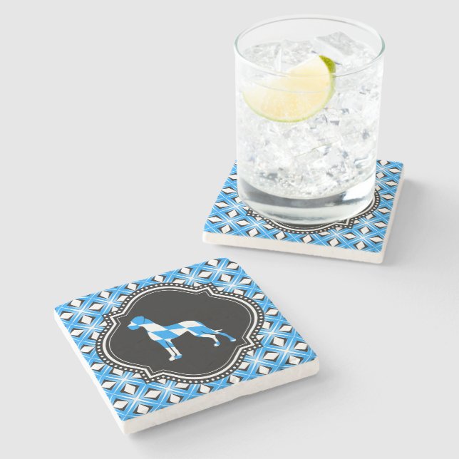 Great Dane stud dog Stone Coaster (Side)